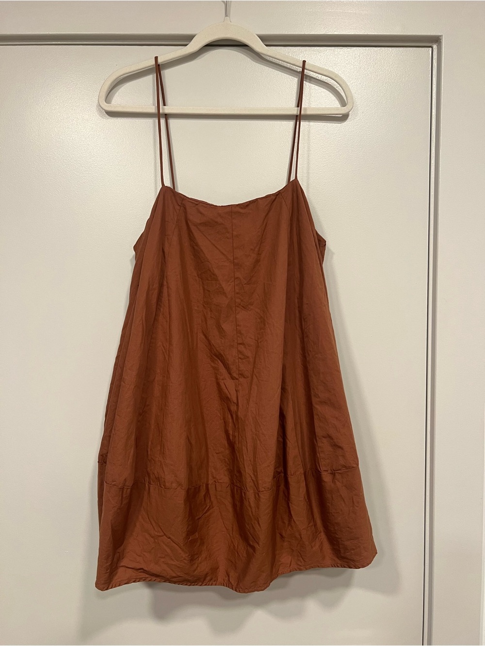 Free People Terracotta Spaghetti Strap Mini Dress